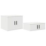 vidaXL Cadre de lit de rangement Blanc 90x190 cm