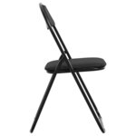 vidaXL Chaise pliante 2 Pièces Noir 48 x 43 5 x 81 cm Simili cuir