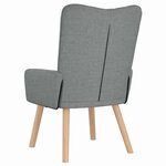 vidaXL Fauteuil relaxant Gris clair 63 x 67 x 94 cm tissu