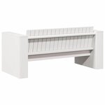 vidaXL Canapé de jardin Blanc 134 x 60 x 62 cm Bois massif en pin