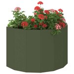 vidaXL Jardinière Vert olive 60 x 30 x 35 cm Acier