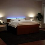 vidaXL Sommier à lattes de lit avec matelas Rose 180x200 cm Velours