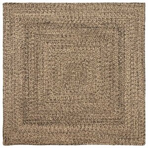 vidaXL Tapis Naturel et noir 160 x 160 cm Jute