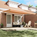 vidaXL Auvent Rétractable 450 × 300 cm jaune et orange