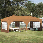 vidaXL Tente de fête pop-up 575 x 288 x 245 cm Beige Tissu Oxford