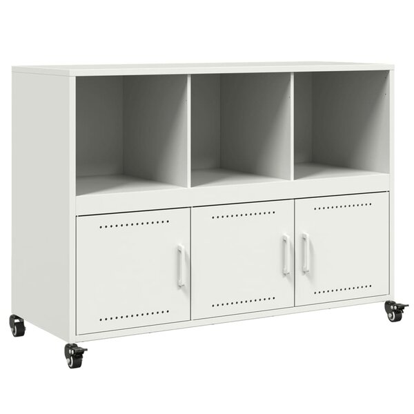 vidaXL Buffet blanc 100 5x39x72 cm acier