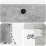 vidaXL Meuble TV mural 59 5 x 41 x 30 cm Gris béton Bois d'ingénierie