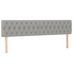 vidaXL Sommier à lattes de lit matelas LED Gris clair 200x200 cm Tissu