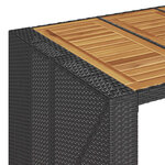 vidaXL Ensemble de bar de jardin 5 Pièces avec coussins noir poly rotin