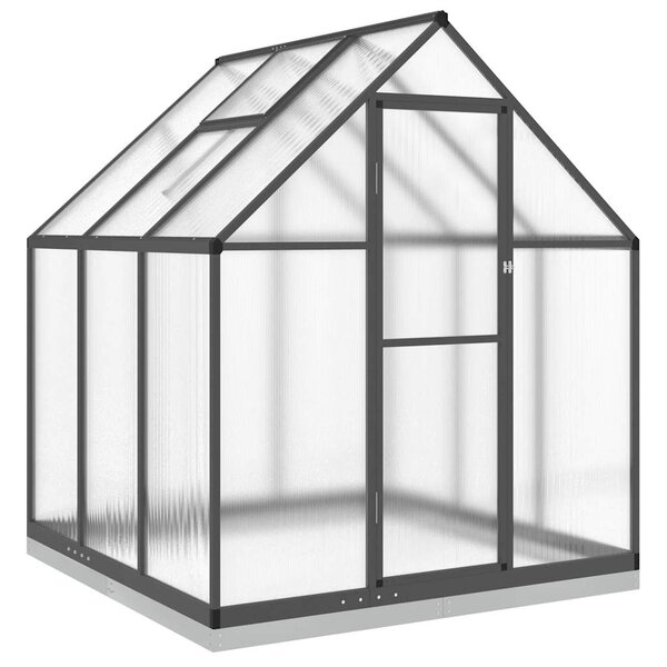 vidaXL Serre avec cadre de base anthracite 169x169x202 cm aluminium
