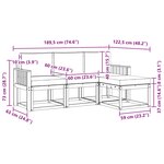 vidaXL Ensemble de canapés d'extérieur 4 pc
