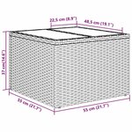 vidaXL Ensemble de canapé de jardin 7 Pièces Noir  Crème 55 x 55 x 37 cm