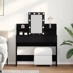 vidaXL Coiffeuse Chêne noir 100 x 40 x 130 cm Bois d'ingénierie