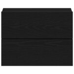 vidaXL Cabinet de chevet avec tiroir 2 Pièces Chêne noir 40 x 30 x 30 cm