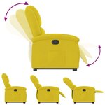 vidaXL Fauteuil inclinable Jaune Velours