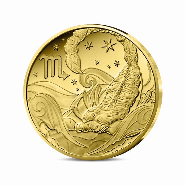Signes astros - Scorpion - Monnaie de 5€ 1/2g or