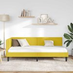 vidaXL Cadre de lit d'angle avec tête de lit Jaune 90 cm x 190 cm