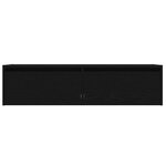 vidaXL Meuble TV avec lumières LED chêne noir 100X35 5x25 cm