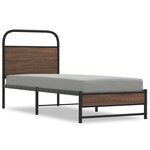 vidaXL Cadre de lit sans matelas 80x200cm chêne marron bois ingénierie