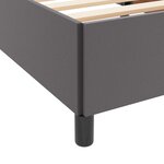 vidaXL Cadre de lit avec matelas Gris 180 x 200 cm Faux cuir