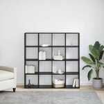 vidaXL Bibliothèque Chêne noir 137.5 x 29 x 137.5 cm Bois d'ingénierie