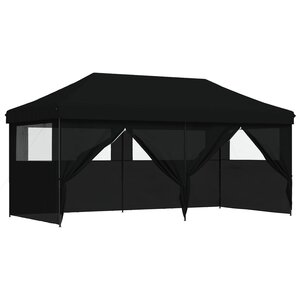 vidaXL Tente de fête 292 x 580 x 315 cm Noir Tissu Oxford