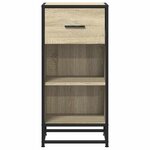 vidaXL Buffet chêne sonoma 35 5x35x76 cm bois d'ingénierie et métal