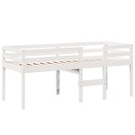 vidaXL Lit haut avec toit blanc 80x200 cm bois de pin massif