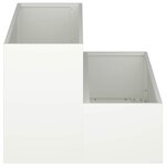 vidaXL Cache-pot de jardin Blanc 100 x 60 x 45 cm Acier