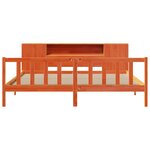 vidaXL Lit bibliothèque sans matelas cire marron 180x200 cm pin massif