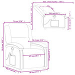 vidaXL Fauteuil inclinable de massage marron foncé cuir véritable