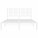 vidaXL Cadre de lit métal sans matelas et tête de lit blanc 120x200 cm