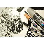 4 Artist Marker : Set de 2 marqueurs Peinture Noir/Blanc PÉBÉO
