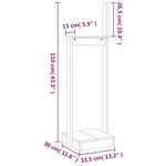 vidaXL Porte-bûches Marron miel 33 5x30x110 cm Bois massif de pin