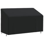 vidaXL Housse de banc 3 places noir 165x70x65/94 cm oxford 420D