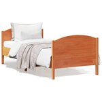 vidaXL Cadre de lit sans matelas cire marron 75x190 cm bois pin massif
