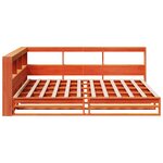 vidaXL Lit bibliothèque sans matelas cire marron 150x200 cm pin massif
