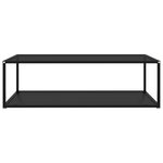 vidaXL Table basse Noir 120x60x35 cm Verre trempé