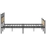 vidaXL Cadre de lit en métal sans matelas chêne sonoma 200x200 cm