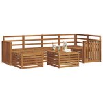 vidaXL Ensemble de canapé d'angle 7 Pièces Naturel Bois d'Acacia Massif