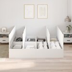 vidaXL Cadre de lit de rangement Blanc 200x200 cm