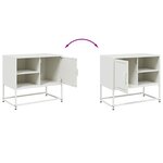 vidaXL Meuble TV blanc 68x39x60 5 cm acier