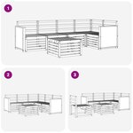 vidaXL Ensemble de canapés d'extérieur 5 pc Naturel