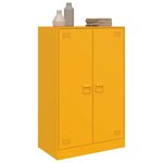 vidaXL Buffet jaune moutarde 67x39x107 cm acier