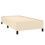 vidaXL Sommier à lattes de lit avec matelas Crème 80x200 cm Tissu