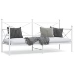 vidaXL Lit de repos sans matelas blanc 80x200 cm acier