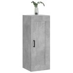 vidaXL Armoire murale gris béton 34 5x34x90 cm bois d'ingénierie