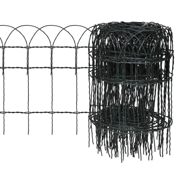 vidaXL Bordure de pelouse Fer enduit de poudre 10x0 4 m