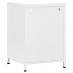 vidaXL Table de chevet Blanc 35x35x51 cm Acier
