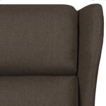 vidaXL Fauteuil de massage Marron foncé Tissu